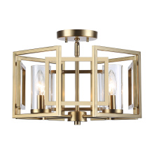 Golden 6068-FM BCB - Golden Lighting Marco 4-light Flush Mount in Brushed Champagne Brass